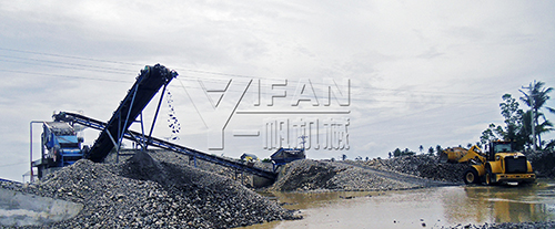 Ligne de concassage d'agrégats 150t / h pierre de rivière à Visayas, Philippines