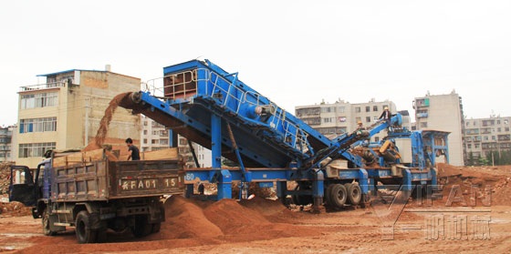 Concasseur Mobile pour la construction de recyclage des déchets dans le Henan