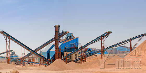 Une chaîne de production de sable de cailloux de rivière à 300T/H de CHINE
